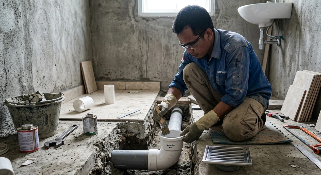 Air Mandi Tak Kunjung Surut? Bisa Jadi Anda Salah Pasang Floor Drain! Ini Panduan Memasang yang Benar